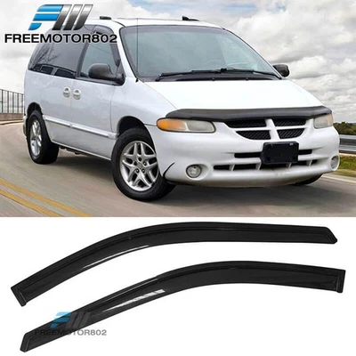 Ajuste 96-07 Chrysler Town&Country Caravana Viseras Ventana Lluvia Protector Solar Deflector Foto 1 de 4