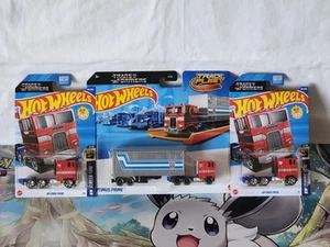 Hot Wheels Transformers Optimus Prime fleet track mainline lot of 3 - Picture 1 of 7