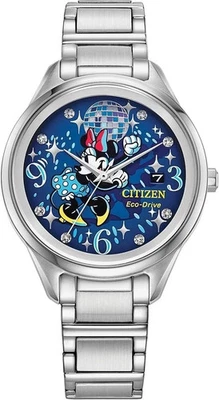 Citizen FE6106-52W EXCLUSIVO Relógio Coleção Dança Minnie Disney Mickey Mouse - Imagem 1 de 4