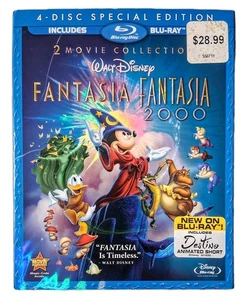 Fantasia 1940 & 2000 Disney Blu-Ray DVD Set Two Movie 4 Disc BRANDNEU Schonhülle - Bild 1 von 4