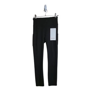 Lululemon Pants Women 2 Black Invigorate HR Crop 23” Athleisure Gym LW6BDVS - Picture 1 of 10