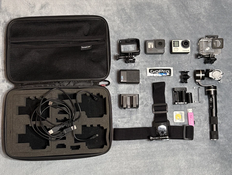 GoPro Hero5 Black / Hero4 Bundle Ultra HD 4k Action Camera w/ Case & Accessories - Image 1 of 4