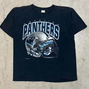Vintage 90s Carolina Panthers NFL Helmet Shirt reprint AN53132 - Picture 1 of 2