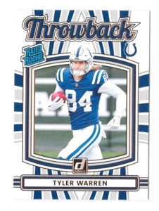 Panini Donruss 2025 - Tyler Warren Throwback clasificación novato #12 (RC) - Imagen 1 de 3