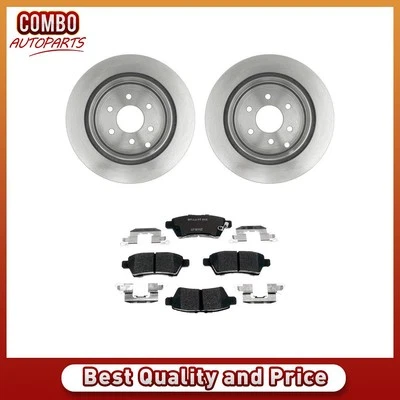 Rear Disc Brake Pad Set Disc Brake Rotor fits 2005-2012 Nissan Pathfinder - Image 1 of 4