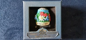 Collectable REUTTER Porzellan 3D Flower HALLSTATT Thimble. 1 x Thimble + Box - Foto 1 di 1