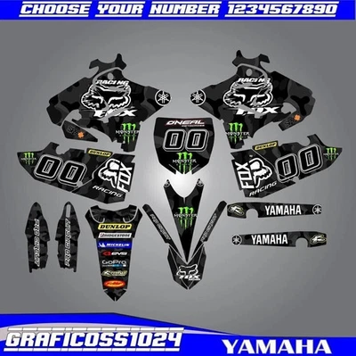 2015-2020 YAMAHA YZ 125 250 ГРАФИЧЕСКИЙ НАБОР НАКЛЕЙКИ ДЕКО YZ125 YZ250 2019 2018 2017 - Изображение 1 из 4