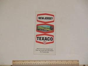 1969 Texaco State Road Map of New Jersey w/ Metro NYC - State Parks &Mileage Log - Picture 1 of 8