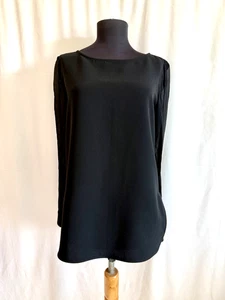 Top minimalista negro Theory con mangas transparentes - talla pequeña - Imagen 1 de 5
