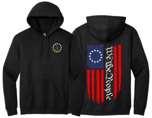 Betsy Ross 13 Stars Don't Tread On Me 2024 Election Hoodie Sweatshirt Political - Picture 1 of 1