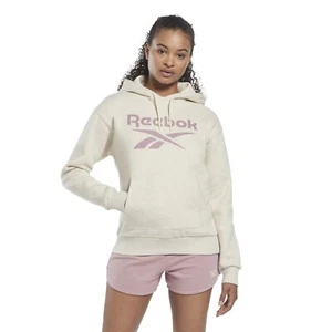 🧷 Reebok Women's Identity Logo Fleece Pullover Hoodie, Classic White🆕 Medium - Picture 1 of 1