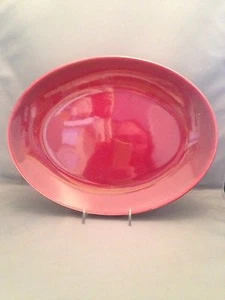 Homer Laughlin Rhythmus 11-1/2" ovale Platte weinrot - Bild 1 von 3