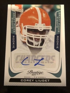 2011 Prestige #222 COREY LIUGET Rookie AUTO #d 460/599! CHARGERS - Picture 1 of 2