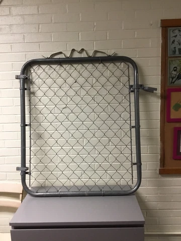 VINTAGE GALVANIZED STEEL METAL COTTAGE SYLE GARDEN GATE INDUSTRIAL 35” X 40” Cover