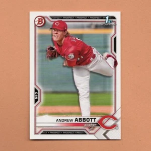 2021 Bowman 1st #BD-8 ANDREW ABBOTT • Paper • Cincinnati Reds • QTY: 5 Available - Picture 1 of 2
