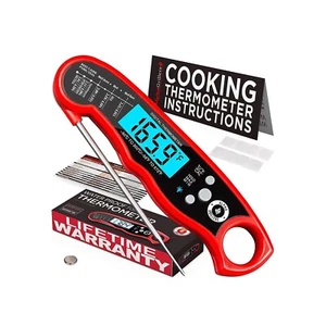 Alpha Grillers Instant Read Meat Thermometer for Grill and Cooking. Best Wate...