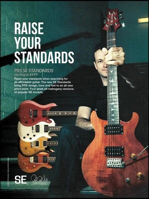 2015 PRS SE Serie Estándar Guitarra Eléctrica Anuncio 8 x 11 Publicidad Impresión Foto 1 de 3