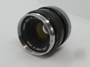 rare Canon FD 50mm F/1.8 Prime Lens silver nose chrome serviced filter+cap - Picture 1 of 5