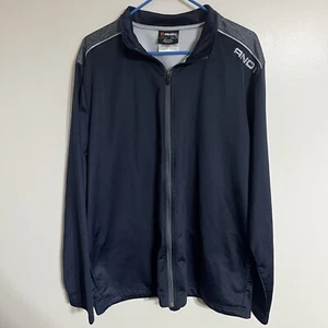 Men’s AND1 Full Zip Basketball Track Jacket Size 2XL Navy Blue & Gray - Picture 1 of 7