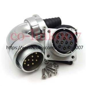 12pin Power Connector, WS32 90° Aviation Bulkhead Connector, High Voltage Plug - Picture 1 of 8