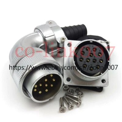 12pin Power Connector, WS32 90° Aviation Bulkhead Connector, High Voltage Plug - Image 1 of 4