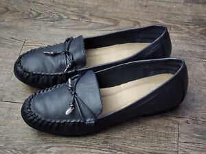 Coral Bay Mya Navy Blue Slip On Loafers Driving Moccasin Flats Shoes Women 11M