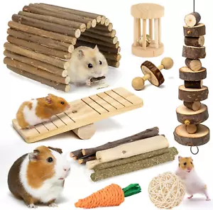 Sofier Hamster, Guinea Pig Toys Accessories Natural Chews for Teeth Rabbit Bunny - Picture 1 of 12