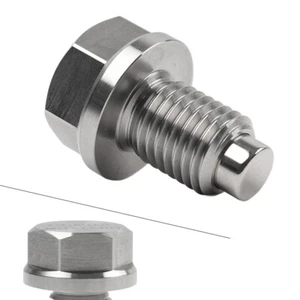 M12x1.5mm Engine Magnetic Oil Pan Drain Plug Bolt with Washer For BMW Benz - Picture 1 of 11