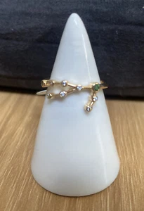 Fragrant Jewels Gold Gemini Ring Size 6 NWT - Picture 1 of 8