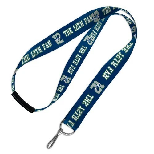 SEATTLE SEAHAWKS 12TH MAN KEY CHAIN LANYARD 1" WIDTH 20" LONG BREAKAWAY FEATURE - Image 1 of 1