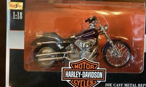 Maisto,Harley Davidson 02 Fxstd Deuce,1/18 Scale.purple - Picture 1 of 3