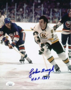 Foto 8x10 firmada/autografiada por Johnny Bucyk Boston Bruins JSA 149833 - Imagen 1 de 2