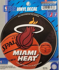 NBA Miami Heat - 4.5" Round Vinyl Decal, New - Picture 1 of 2