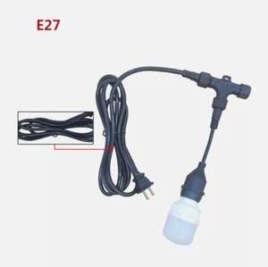 3 Way IP67 Bulb Socket Outdoor Lighting + Waterproof Electrical Cable Connector - Picture 1 of 11
