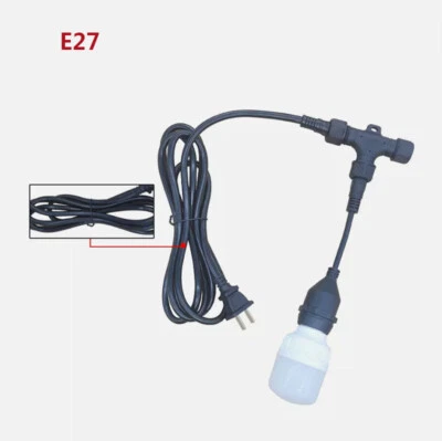 3 Way IP67 Bulb Socket Outdoor Lighting + Waterproof Electrical Cable Connector - Image 1 of 4