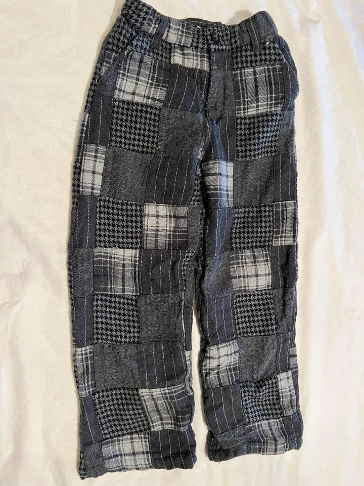 Gymboree 灰色、黑白补丁正装裤 6 码 — 第 1/1 张图片