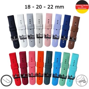 Silikonowy pasek do zegarka Bransoletka 18 20 22 mm Uniwersalny pasek zastępczy Pasek Zegarek Unisex - Zdjęcie 1 z 38