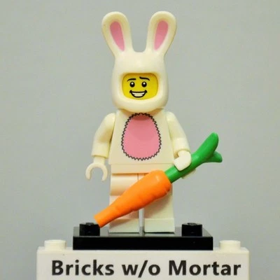 New Genuine LEGO Bunny Suit Guy Minifig with Carrot Series 7 8831 - Image 1 of 4