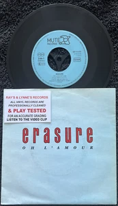 Erasure – Oh L'amour 7'' VINYL IMPORT 1986 CLEANED/PLAY TESTED NM/EX VIDEO CLIP - Picture 1 of 8