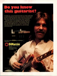 VINTAGE 1980 DIMARZIO GUITAR JAY GRAYDON PRINT AD - Bild 1 von 1