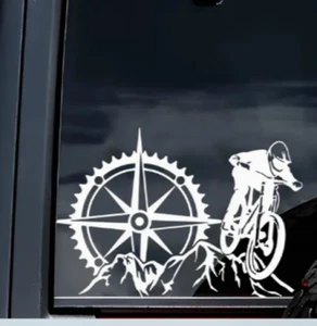1x Mountain bike Vinyl Stickers Graphics Decals For Car Dirt Camper Van Caravan - Picture 1 of 2