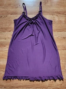 Gilligan And O'Malley~Camisón/Quimise~Talla M~Correas ajustables con volantes morados - Imagen 1 de 6