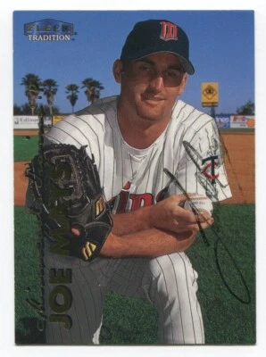 Tarjeta de béisbol Fleer Tradition Joe Mays 1999 autografiada por MLB automática #U-62 Foto 1 de 2