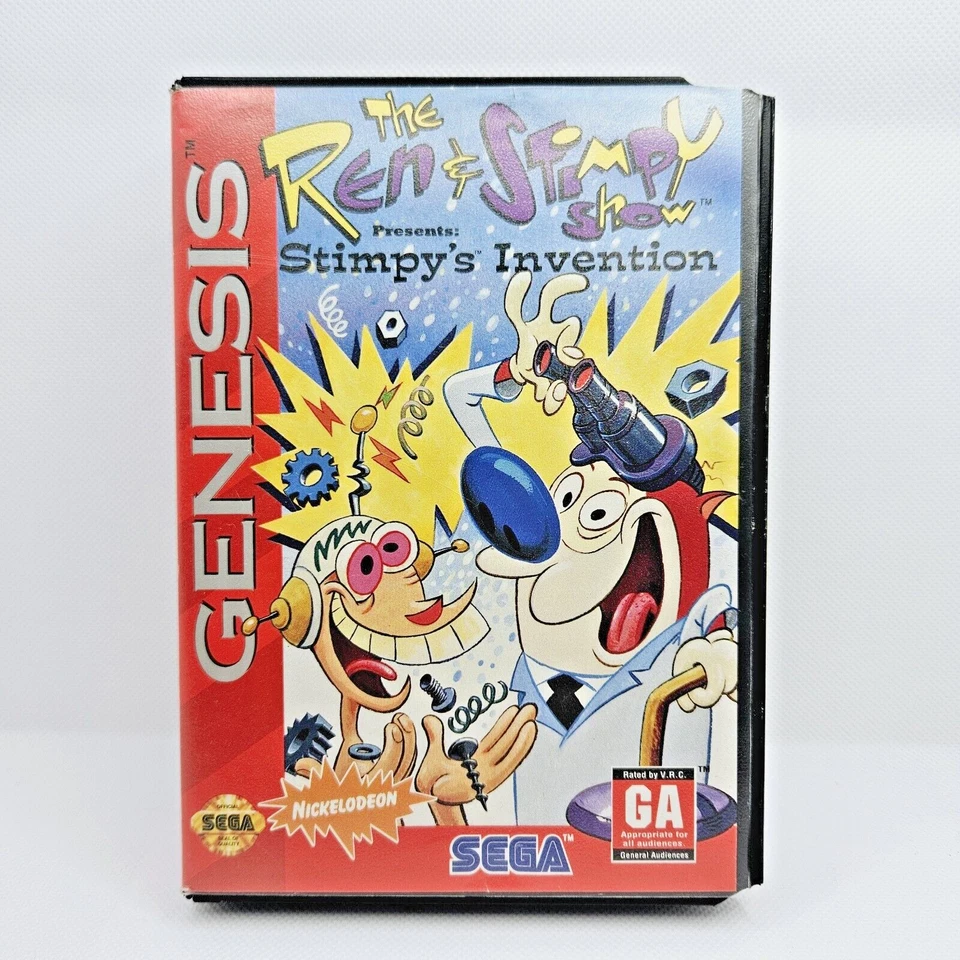 The Red & Stimpy Show: Stimpy’s Invention CIB Sega Genesis Tested Working - Image 1 of 4