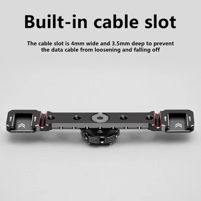 Soporte de montaje de zapata fría de aluminio adaptador de placa de barra de extensión de zapata caliente doble Foto 1 de 4