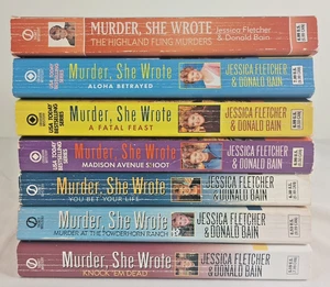 7 Murder She Wrote: Donald Bain PB Jessica Fletcher Lot of 7 Good Condition - Imagen 1 de 7