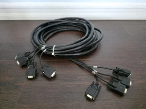 4-Port - 30ft Cable Male M/M Serial RS232 COM Ports DB9 DB 9 9-Pin - Molded 30' - Picture 1 of 5