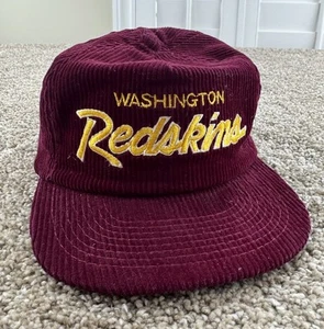 Vintage Washington Redskins Mütze Cord Schrift Sport Spezialitäten - Bild 1 von 12