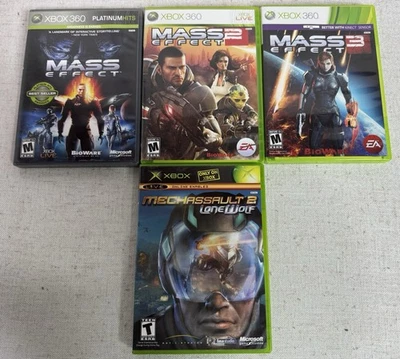XBox X 360 Mech Assault 2 Lone Wolf Mass Effect 1 2 3 Trilogy Games LOT Set - Image 1 of 4
