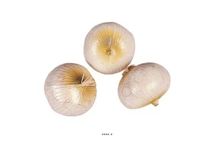 Oignon blanc artificiel en lot de 3 en Plastique soufflé H 75x60 mm - Imagen 1 de 3